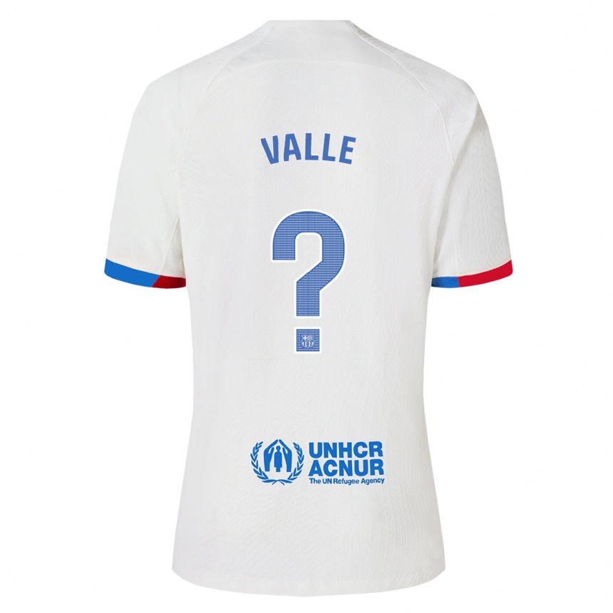 Niño Fútbol Camiseta Alex Valle #0 Blanco 2ª Equipación 2023/24