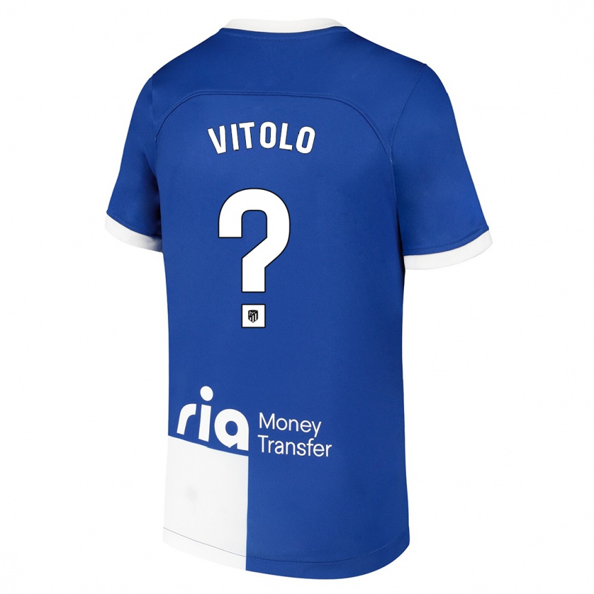 Niño Fútbol Camiseta Vitolo #0 Azul Blanco 2ª Equipación 2023/24