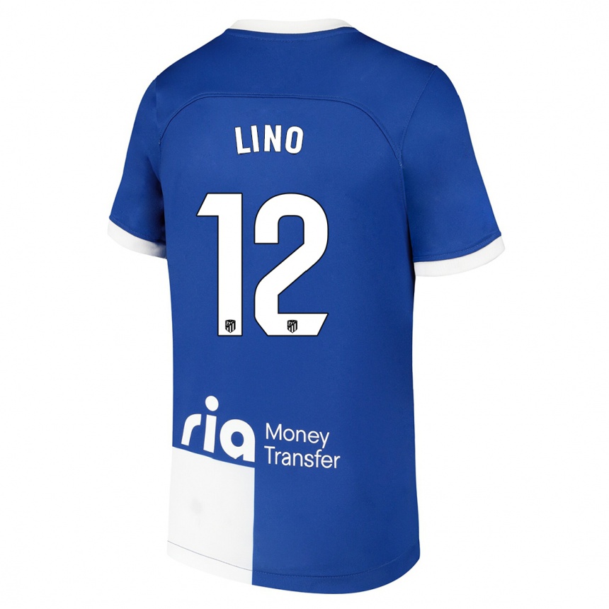 Niño Fútbol Camiseta Samuel Lino #12 Azul Blanco 2ª Equipación 2023/24