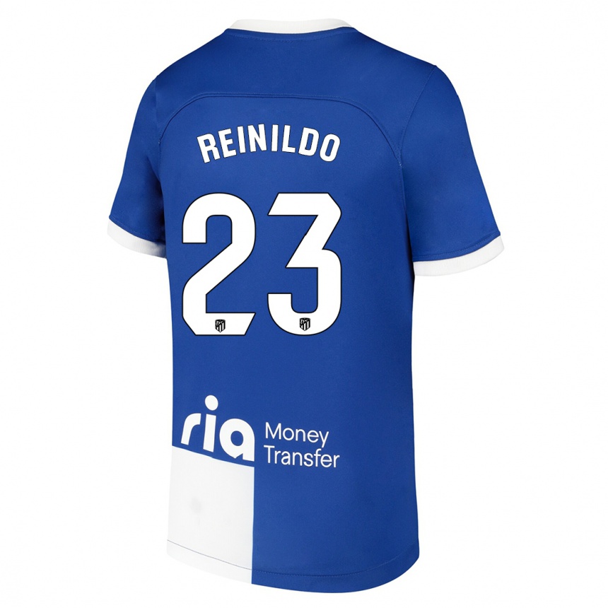 Niño Fútbol Camiseta Reinildo Mandava #23 Azul Blanco 2ª Equipación 2023/24