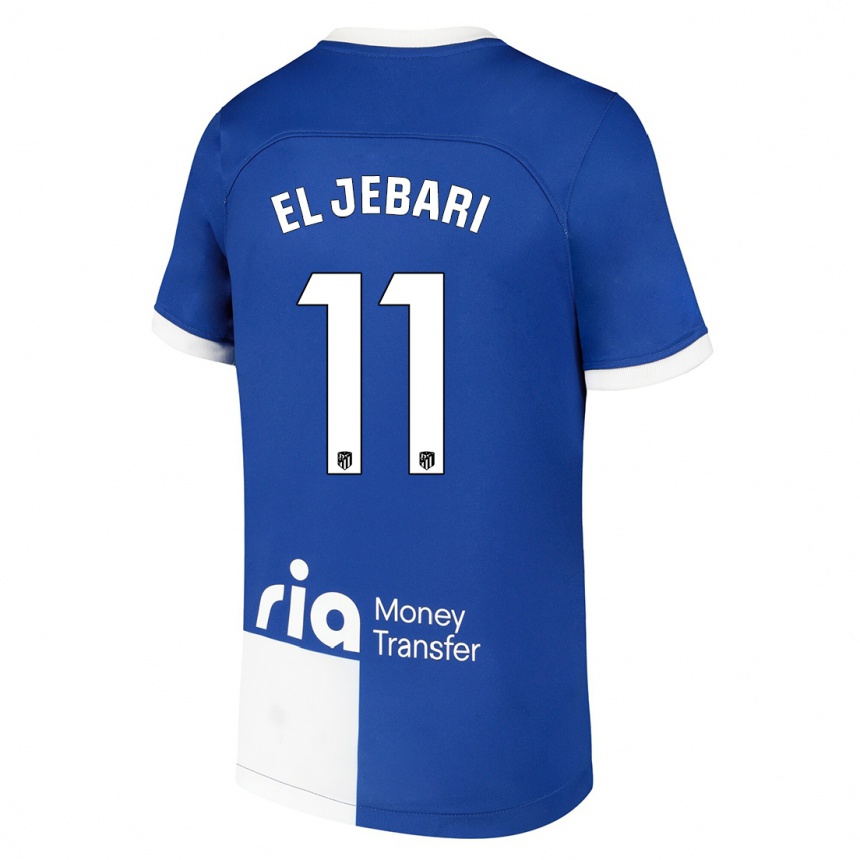 Niño Fútbol Camiseta Salim El Jebari #11 Azul Blanco 2ª Equipación 2023/24