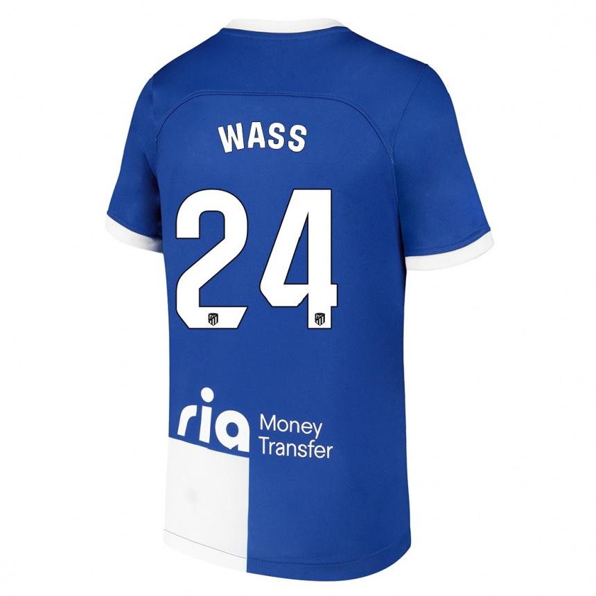 Niño Fútbol Camiseta Daniel Wass #24 Azul Blanco 2ª Equipación 2023/24