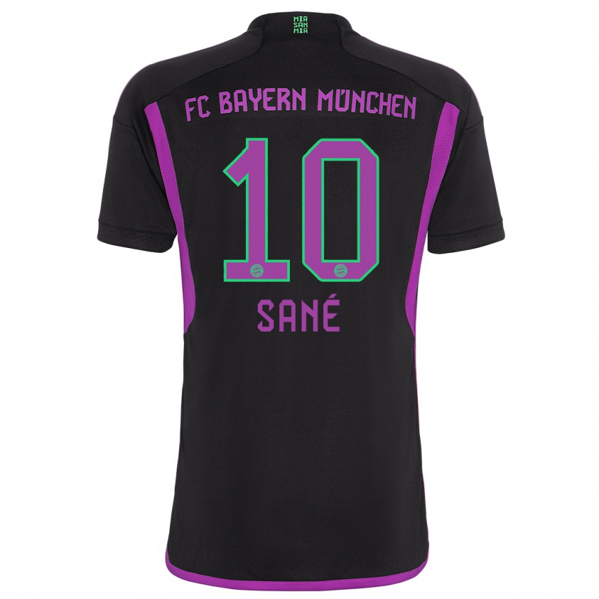 Niño Fútbol Camiseta Leroy Sane #10 Negro 2ª Equipación 2023/24