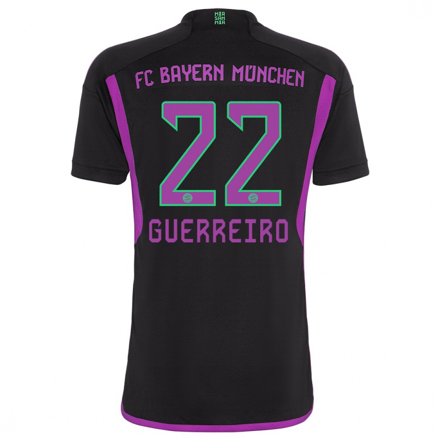 Niño Fútbol Camiseta Raphael Guerreiro #22 Negro 2ª Equipación 2023/24