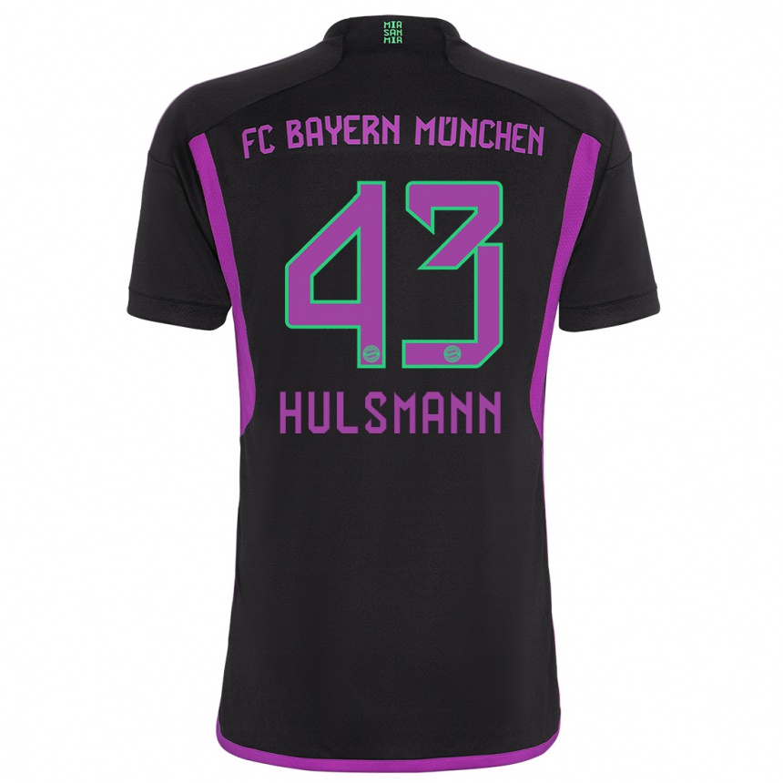 Niño Fútbol Camiseta Tom Hulsmann #43 Negro 2ª Equipación 2023/24