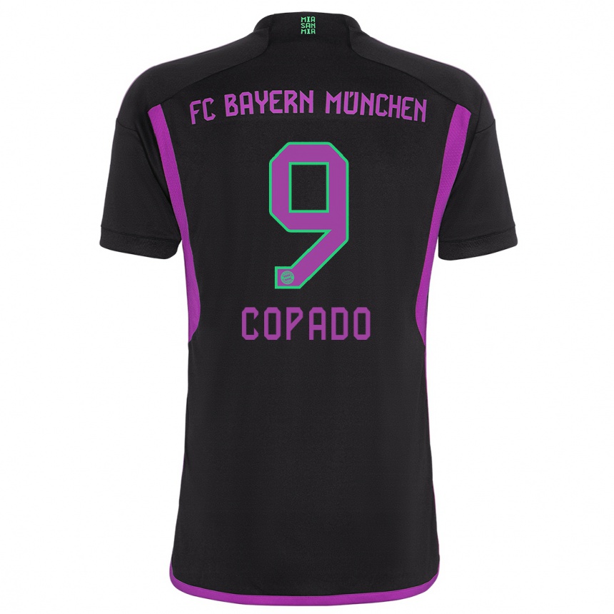 Niño Fútbol Camiseta Lucas Copado #9 Negro 2ª Equipación 2023/24