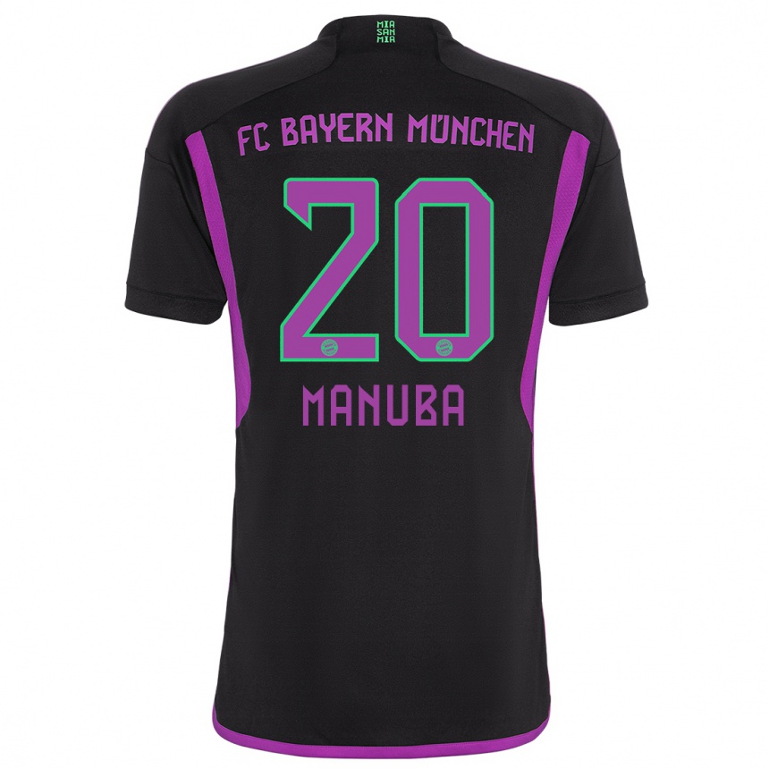 Niño Fútbol Camiseta Vincent Manuba #20 Negro 2ª Equipación 2023/24