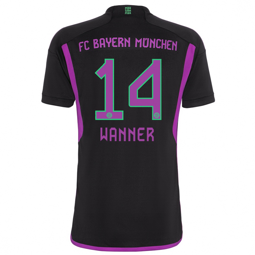 Niño Fútbol Camiseta Paul Wanner #14 Negro 2ª Equipación 2023/24