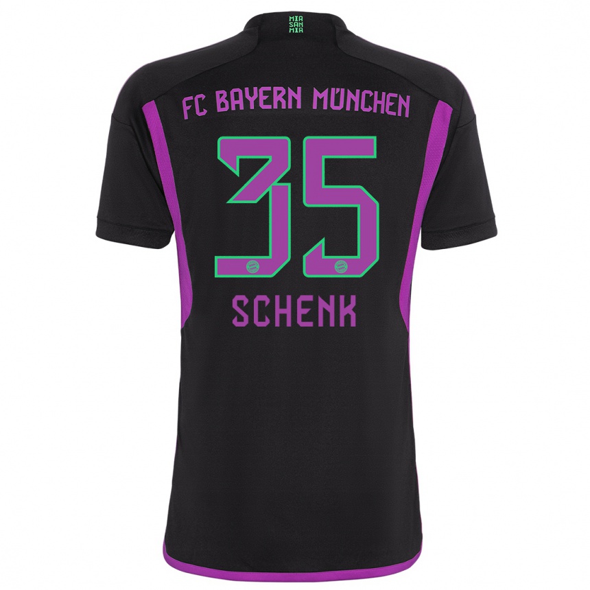 Niño Fútbol Camiseta Johannes Schenk #35 Negro 2ª Equipación 2023/24