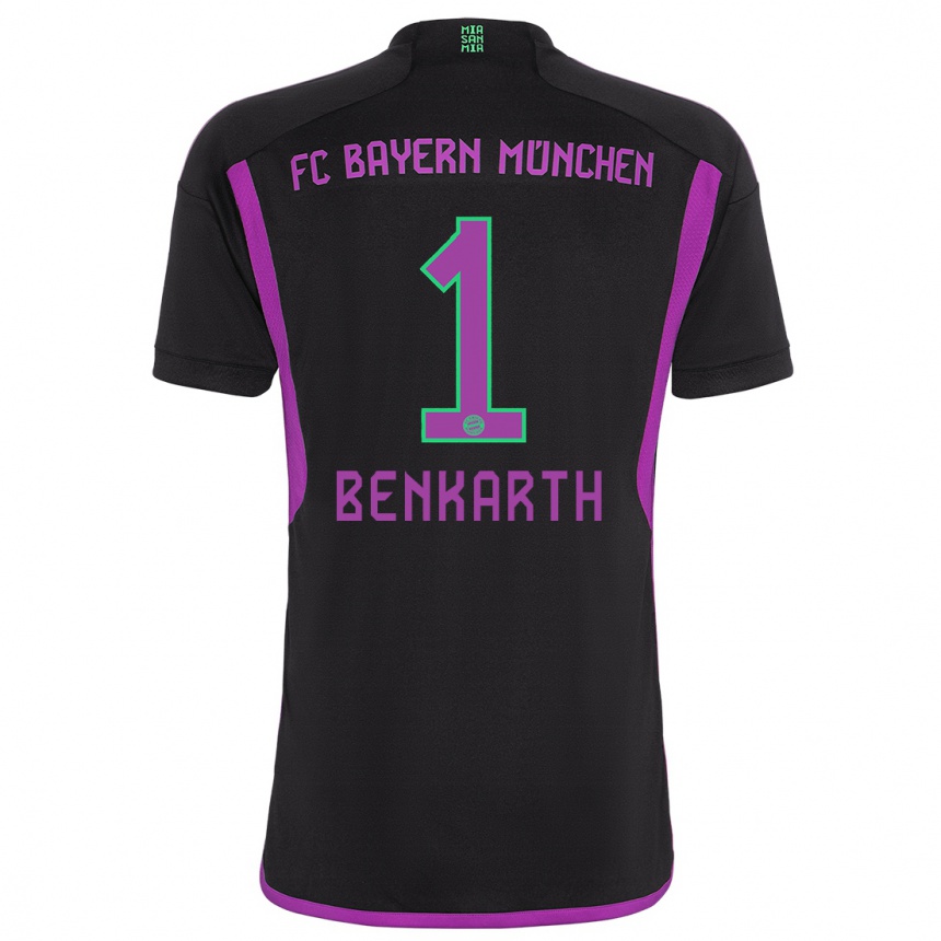 Niño Fútbol Camiseta Laura Benkarth #1 Negro 2ª Equipación 2023/24