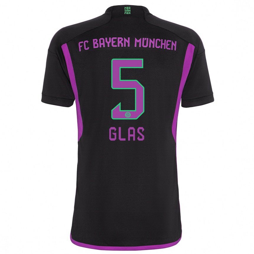 Niño Fútbol Camiseta Hanna Glas #5 Negro 2ª Equipación 2023/24