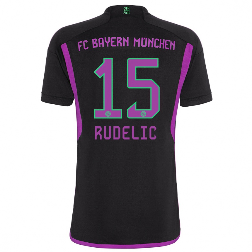 Niño Fútbol Camiseta Ivana Rudelic #15 Negro 2ª Equipación 2023/24