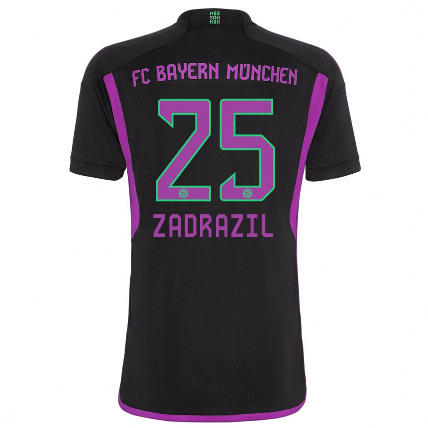 Niño Fútbol Camiseta Sarah Zadrazil #25 Negro 2ª Equipación 2023/24