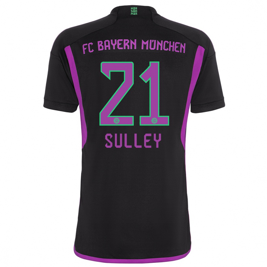 Niño Fútbol Camiseta Williams Baffour Sulley #21 Negro 2ª Equipación 2023/24