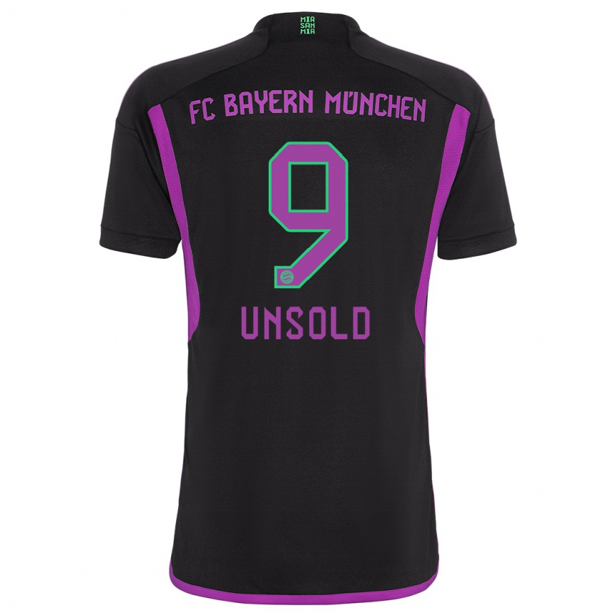 Niño Fútbol Camiseta Samuel Unsold #9 Negro 2ª Equipación 2023/24