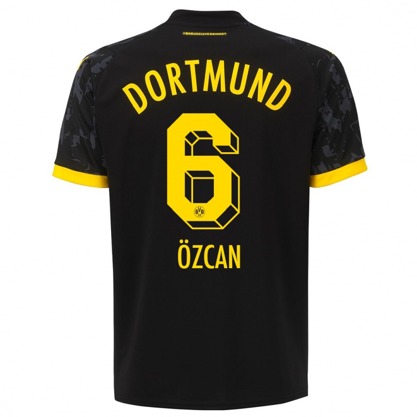 Niño Fútbol Camiseta Salih Ozcan #6 Negro 2ª Equipación 2023/24