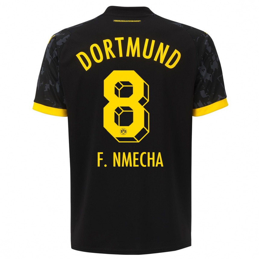 Niño Fútbol Camiseta Felix Nmecha #8 Negro 2ª Equipación 2023/24