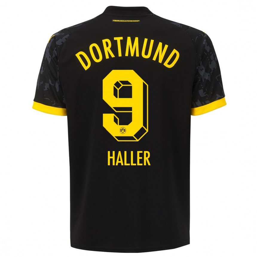 Niño Fútbol Camiseta Sebastien Haller #9 Negro 2ª Equipación 2023/24