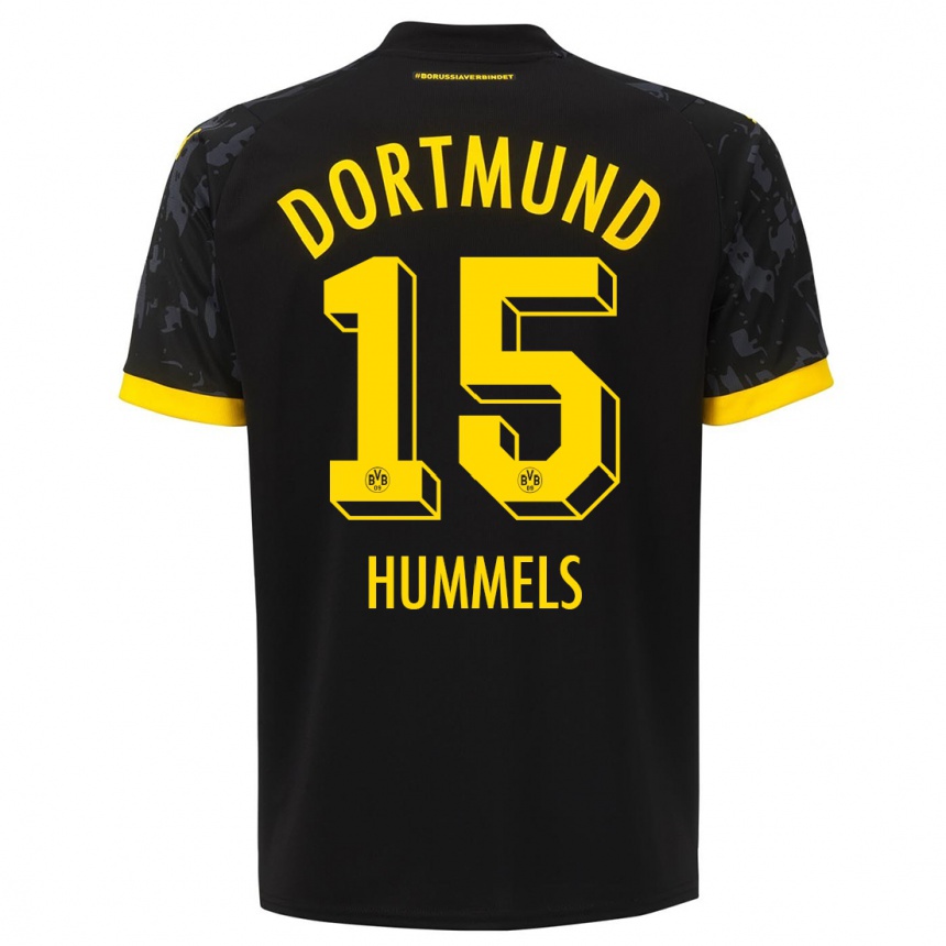 Niño Fútbol Camiseta Mats Hummels #15 Negro 2ª Equipación 2023/24