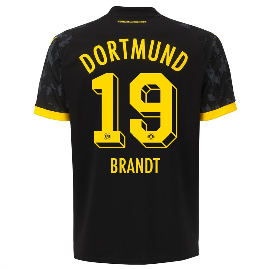 Niño Fútbol Camiseta Julian Brandt #19 Negro 2ª Equipación 2023/24