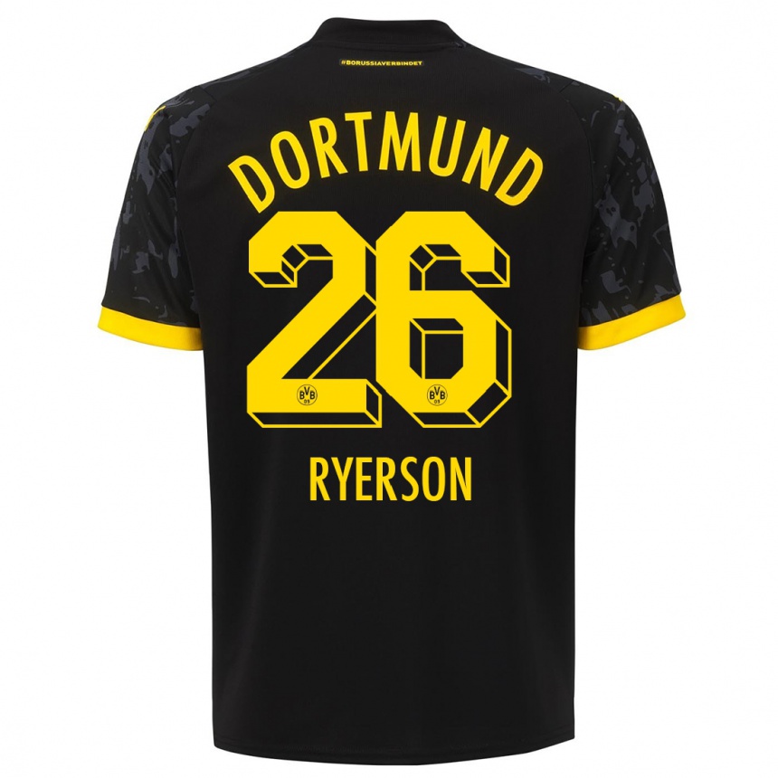 Niño Fútbol Camiseta Julian Ryerson #26 Negro 2ª Equipación 2023/24