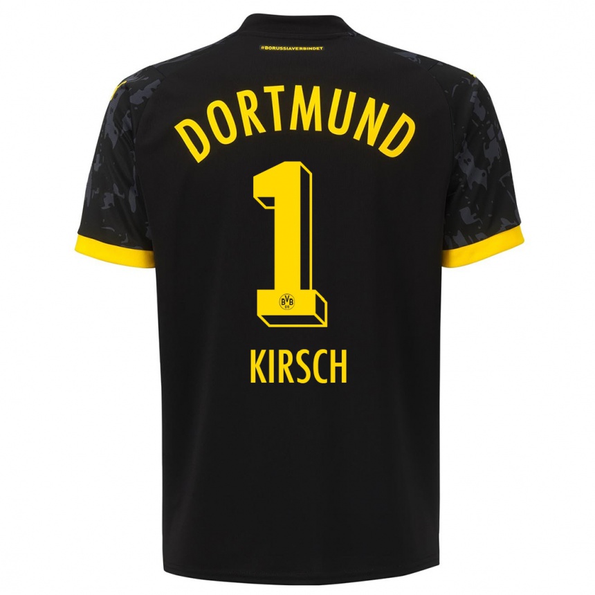 Niño Fútbol Camiseta Marian Kirsch #1 Negro 2ª Equipación 2023/24