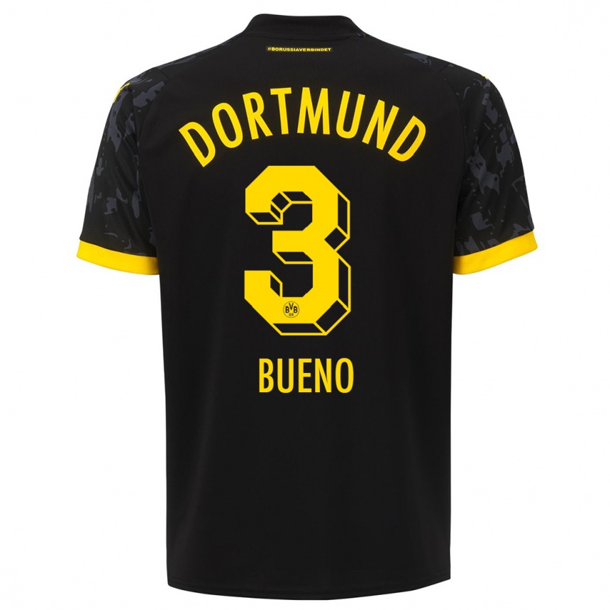 Niño Fútbol Camiseta Guille Bueno #3 Negro 2ª Equipación 2023/24