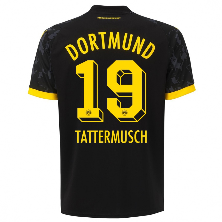 Niño Fútbol Camiseta Ted Tattermusch #19 Negro 2ª Equipación 2023/24