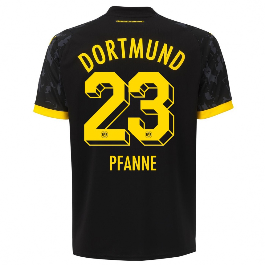 Niño Fútbol Camiseta Franz Pfanne #23 Negro 2ª Equipación 2023/24