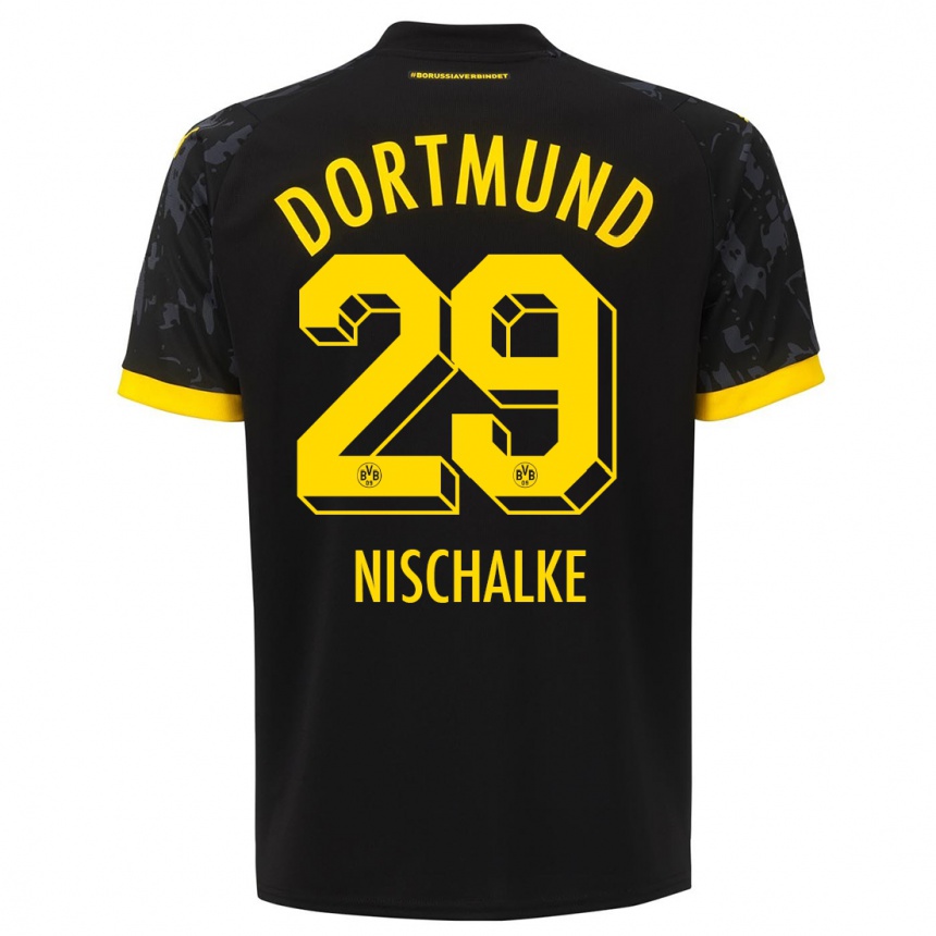 Niño Fútbol Camiseta Jermain Nischalke #29 Negro 2ª Equipación 2023/24