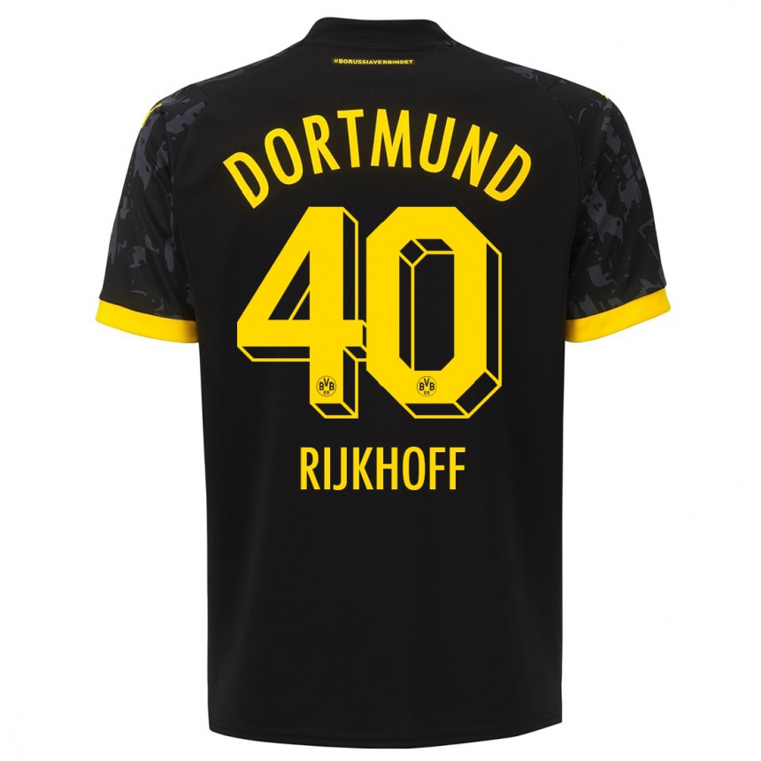 Niño Fútbol Camiseta Julian Rijkhoff #40 Negro 2ª Equipación 2023/24