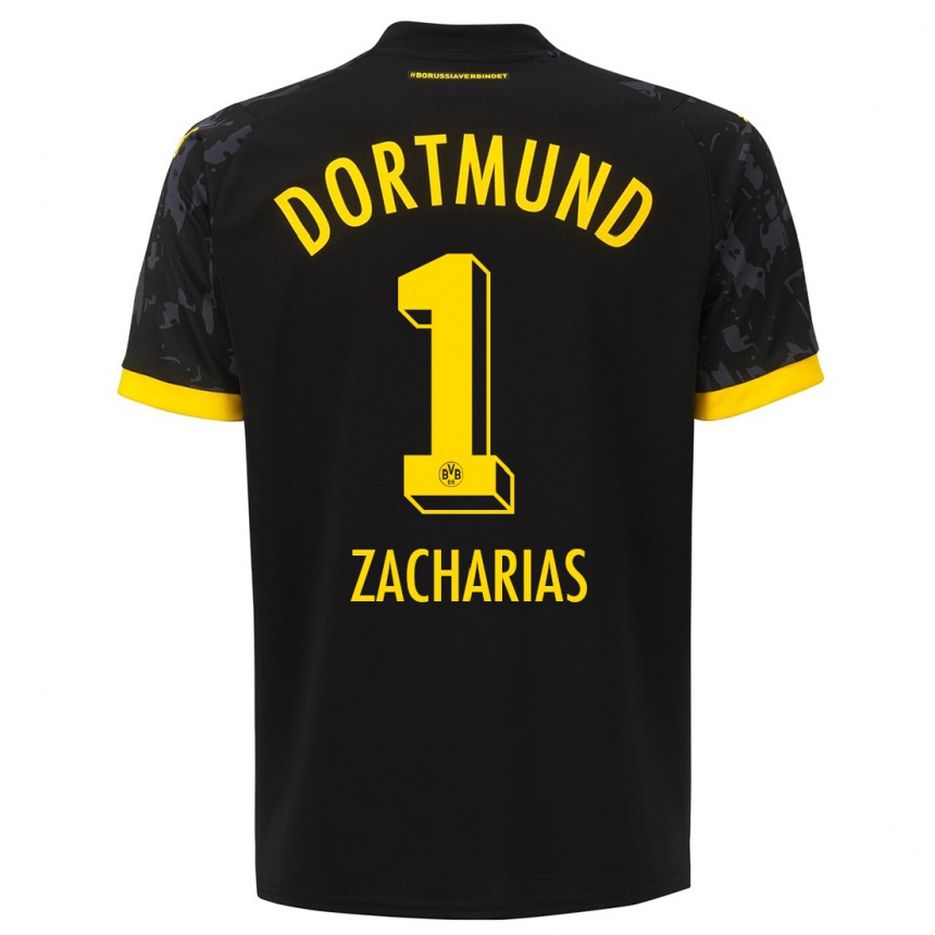 Niño Fútbol Camiseta Marlon Zacharias #1 Negro 2ª Equipación 2023/24