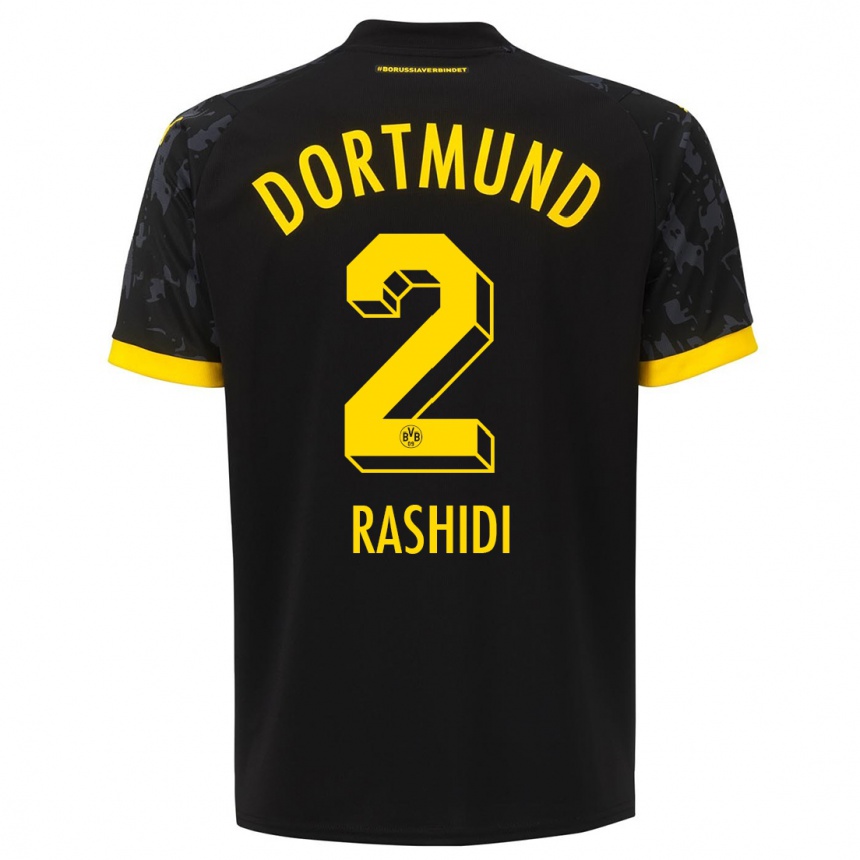 Niño Fútbol Camiseta William Rashidi #2 Negro 2ª Equipación 2023/24