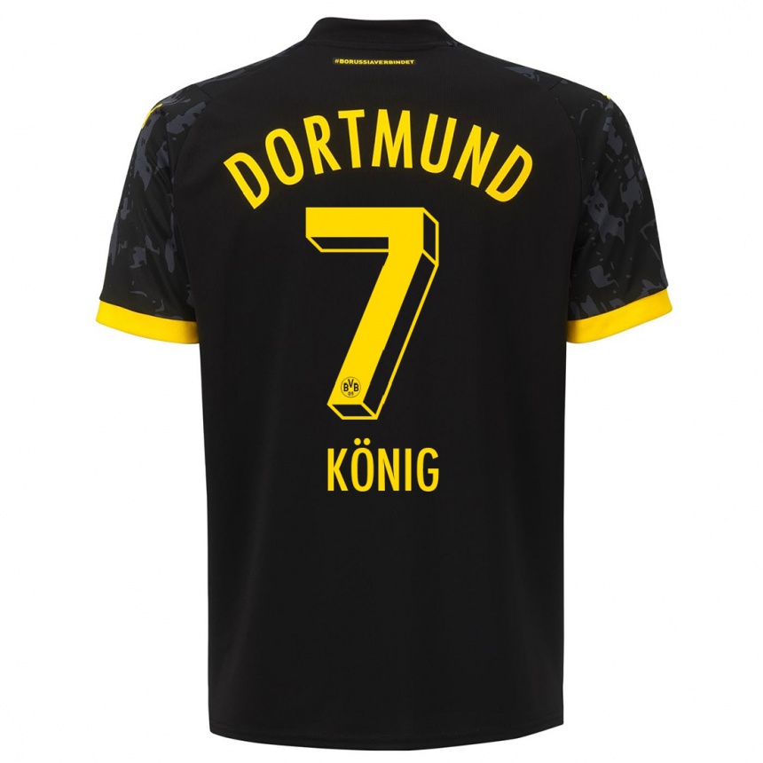 Niño Fútbol Camiseta Raúl König #7 Negro 2ª Equipación 2023/24