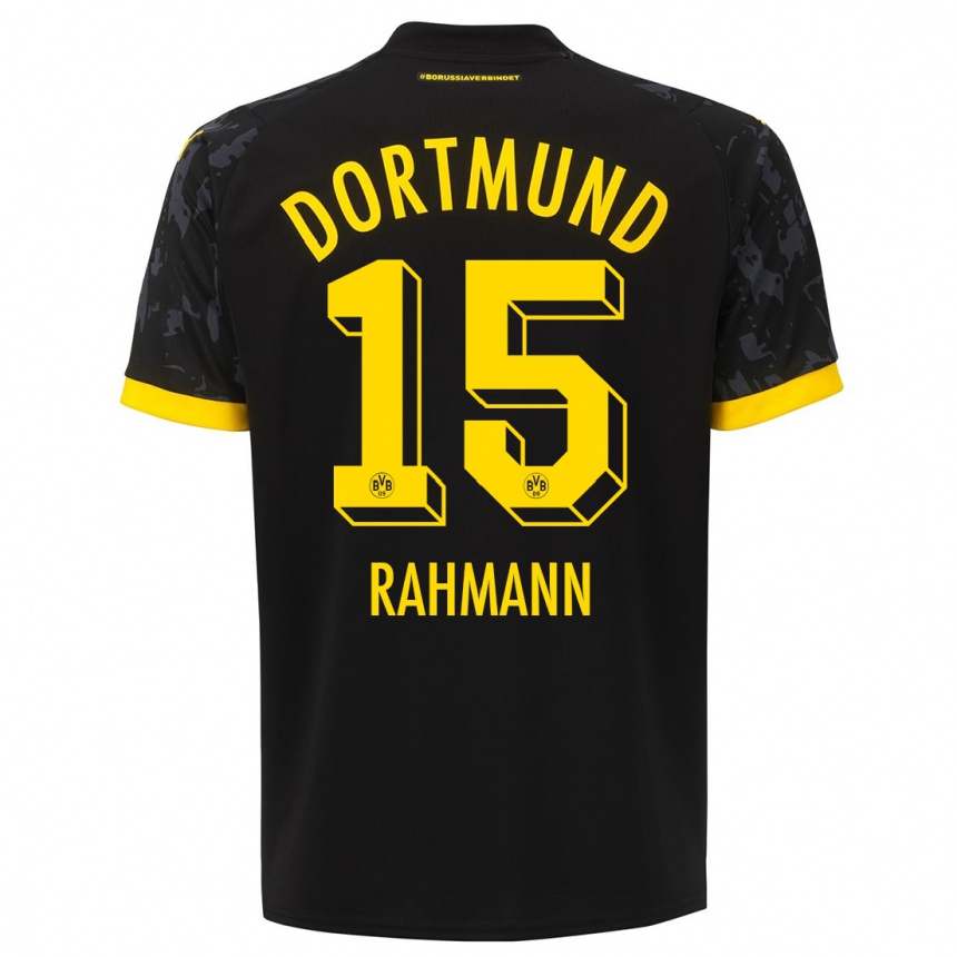 Niño Fútbol Camiseta Luke Rahmann #15 Negro 2ª Equipación 2023/24