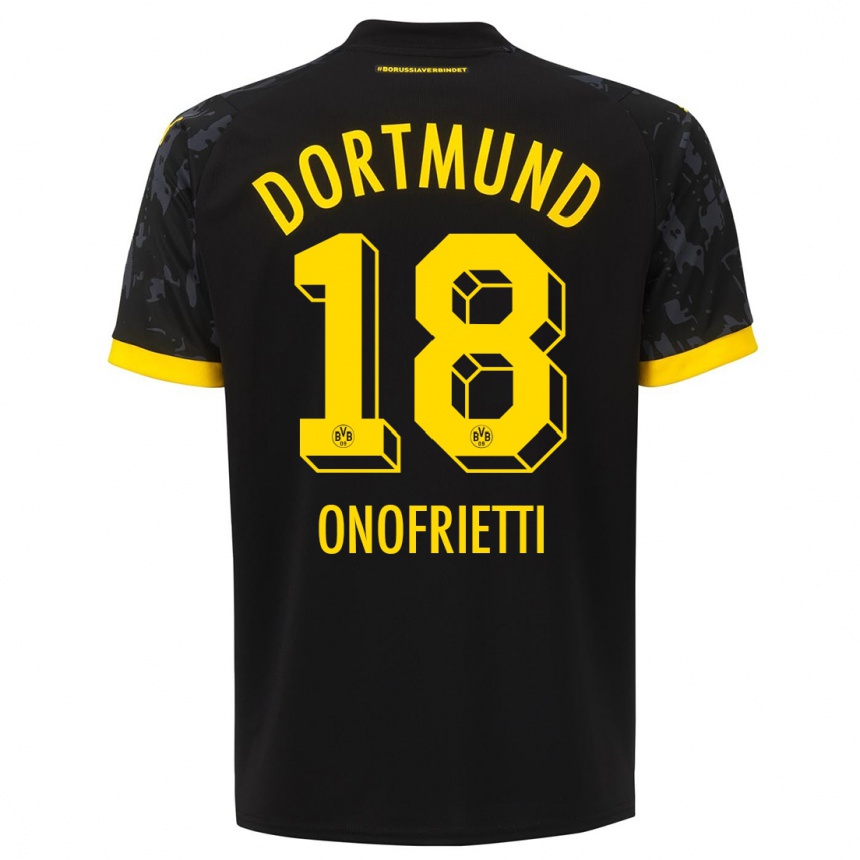 Niño Fútbol Camiseta Vincenzo Onofrietti #18 Negro 2ª Equipación 2023/24