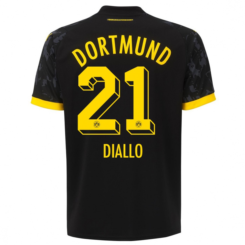 Niño Fútbol Camiseta Ousmane Diallo #21 Negro 2ª Equipación 2023/24