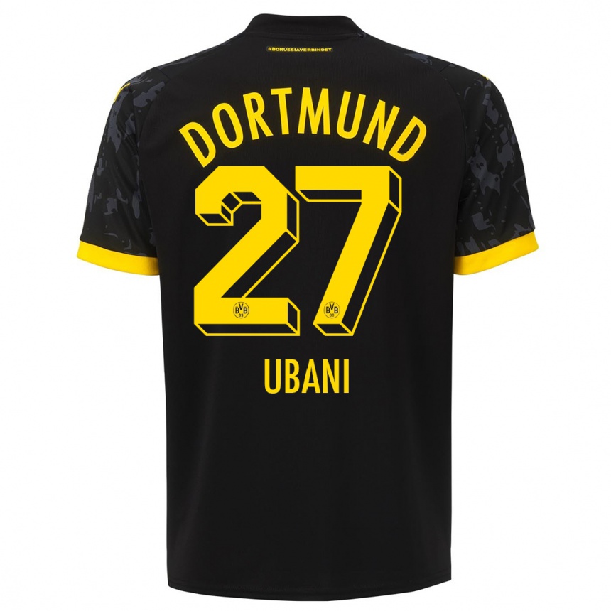 Niño Fútbol Camiseta Marlon Ubani #27 Negro 2ª Equipación 2023/24