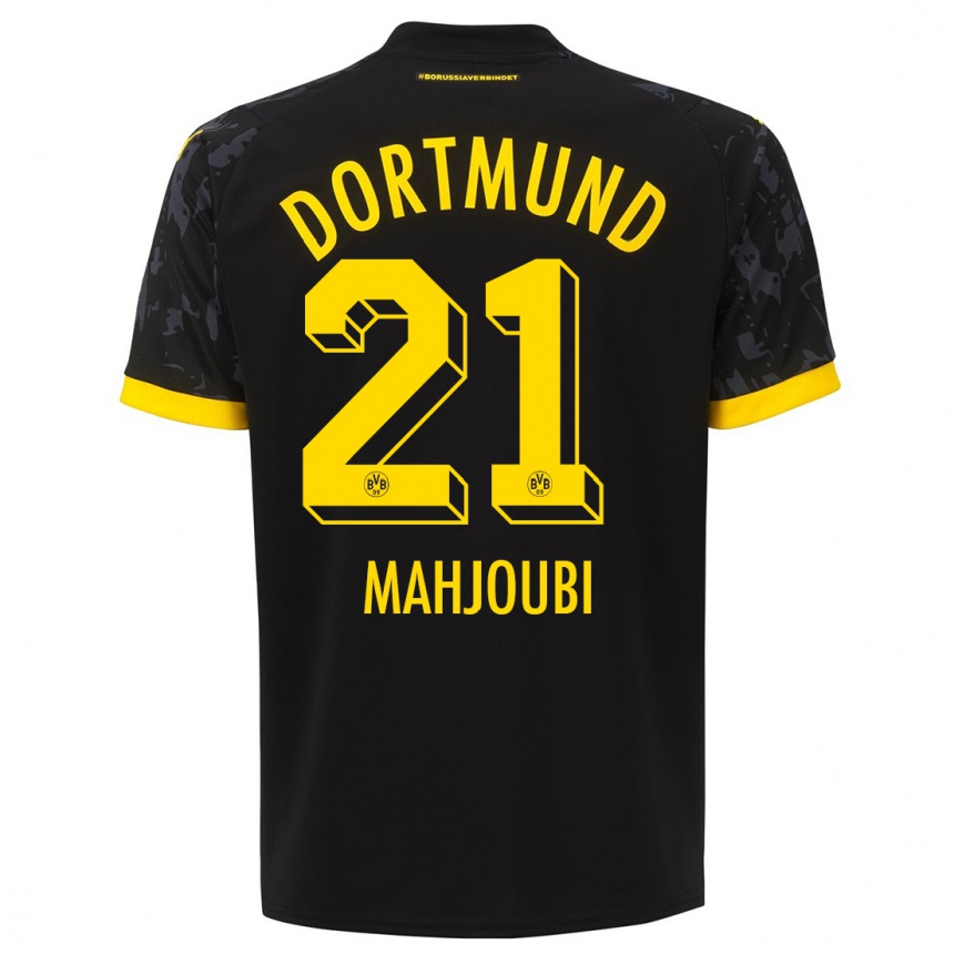 Niño Fútbol Camiseta Anas Mahjoubi #21 Negro 2ª Equipación 2023/24