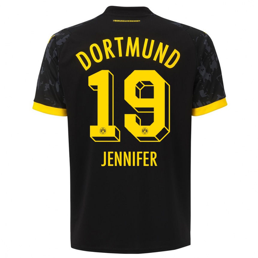 Niño Fútbol Camiseta Gutierrez Bermejo Jennifer #19 Negro 2ª Equipación 2023/24