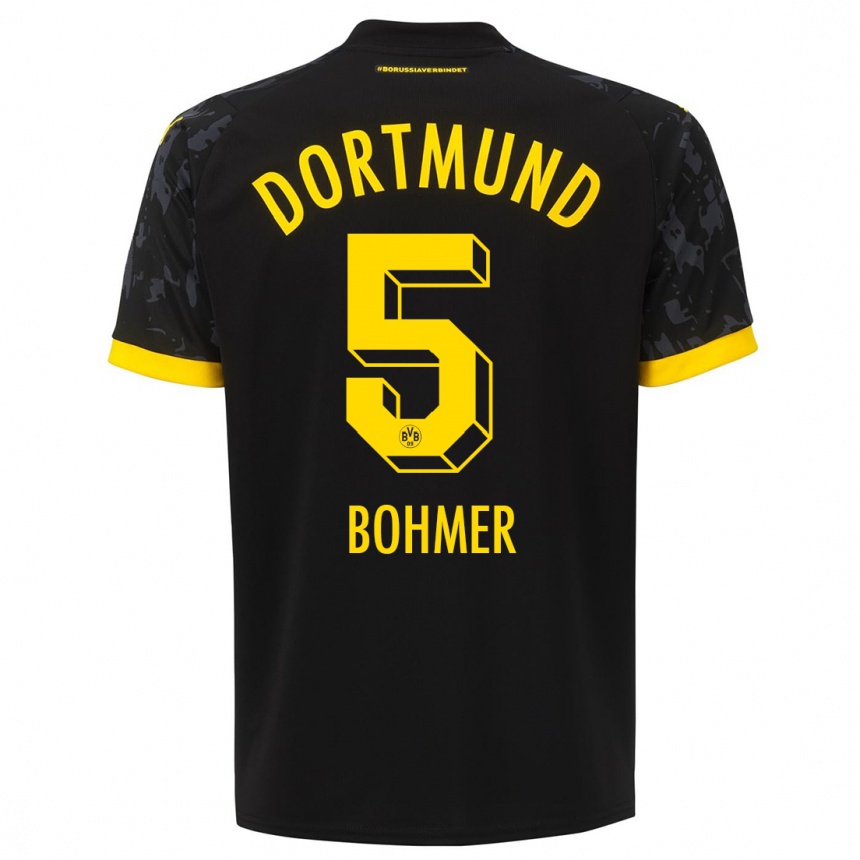 Niño Fútbol Camiseta Tim Bohmer #5 Negro 2ª Equipación 2023/24