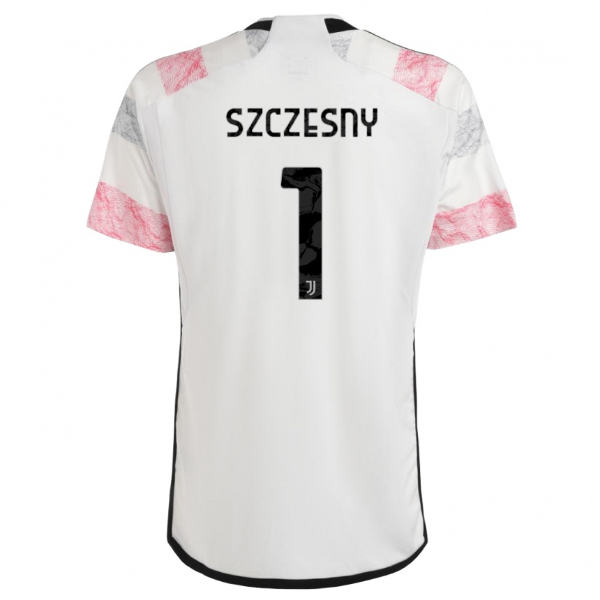 Niño Fútbol Camiseta Wojciech Szczesny #1 Blanco Rosa 2ª Equipación 2023/24
