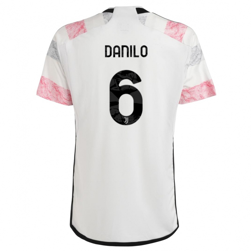 Niño Fútbol Camiseta Danilo #6 Blanco Rosa 2ª Equipación 2023/24