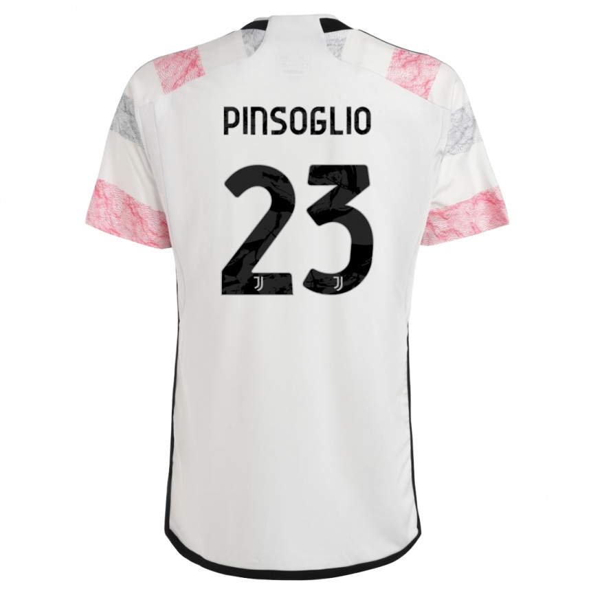 Niño Fútbol Camiseta Carlo Pinsoglio #23 Blanco Rosa 2ª Equipación 2023/24