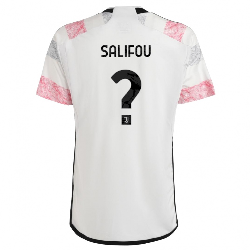 Niño Fútbol Camiseta Dikeni Salifou #0 Blanco Rosa 2ª Equipación 2023/24