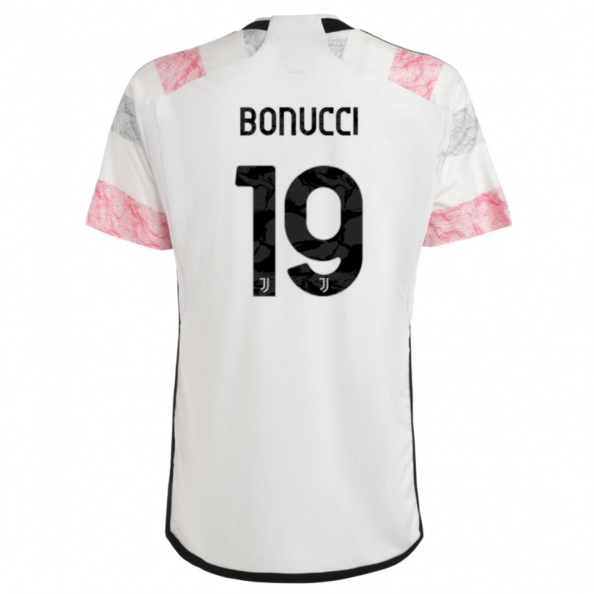 Niño Fútbol Camiseta Leonardo Bonucci #19 Blanco Rosa 2ª Equipación 2023/24