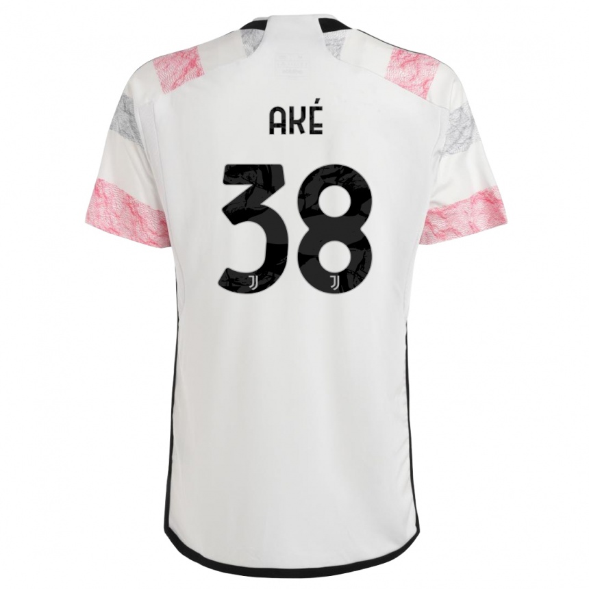 Niño Fútbol Camiseta Marley Ake #38 Blanco Rosa 2ª Equipación 2023/24