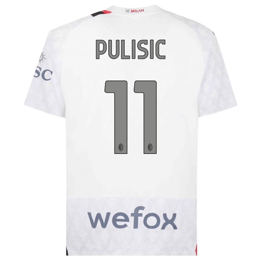 Niño Fútbol Camiseta Christian Pulisic #11 Blanco 2ª Equipación 2023/24