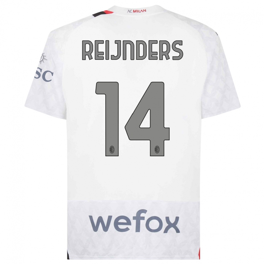 Niño Fútbol Camiseta Tijjani Reijnders #14 Blanco 2ª Equipación 2023/24