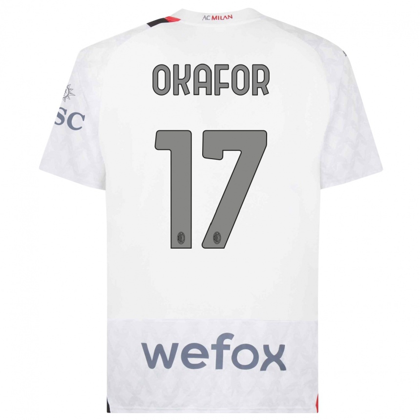 Niño Fútbol Camiseta Noah Okafor #17 Blanco 2ª Equipación 2023/24